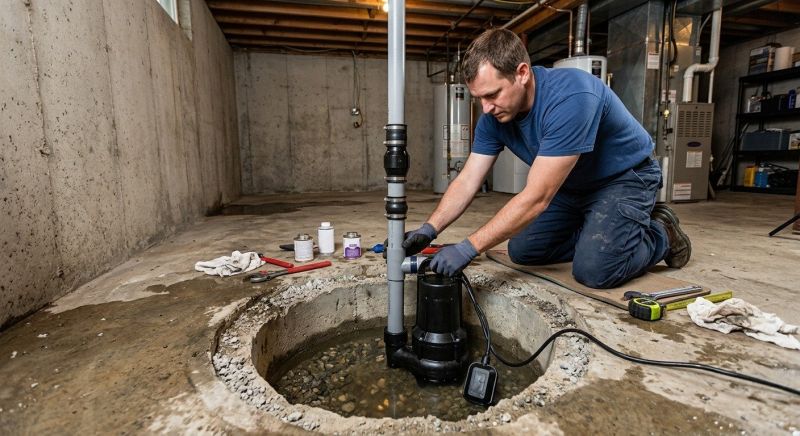 Basement Drainage Installation in West Des Moines, IA