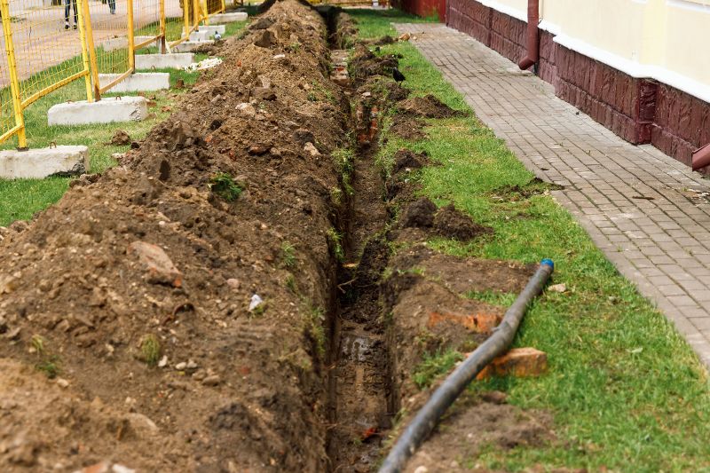 Excavation for Drain Installation
